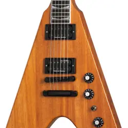 GIBSON DAVE MUSTAINE FLYING V EXP ANTIQUE NATURAL ELECTRIC GUITAR