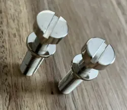 GENUINE GIBSON USA NICKEL STOP BAR TAILPIECE STUDS LES PAUL NOS SCREWS GUITAR SG