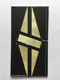 29X84MM SPLIT DIAMOND GOLD MOTHER OF PEARL PEGHEAD INLAY GIBSON STYLE GUITARS