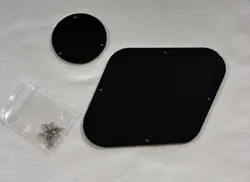 2013 GIBSON LES PAUL '70S TRIBUTE CAVITY COVER PLATES BLACK W/ HW