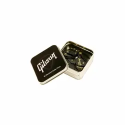 GIBSON PICK TIN 50 STANDARD PICKS - MEDIUM, WITH COLLECTOR BOX