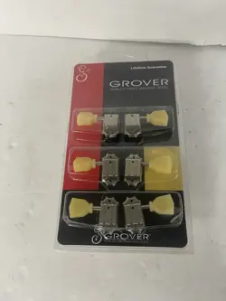 GROVER BLACK ROTO-GRIP LOCKING GUITAR TUNERS FOR GIBSON LES PAUL SG 502BC