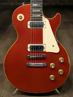 GIBSON 1975 LES PAUL DELUXE RED SPARKLE ELECTRIC GUITAR *JHR795