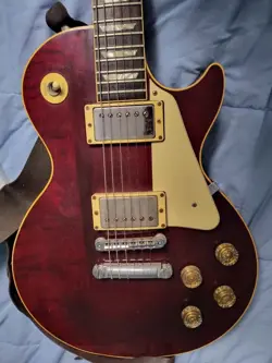STUNNING USA MADE 1985 GIBSON LES PAUL STANDARD WINE RED GUITAR SKB CASE VINTAGE