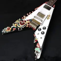 EPIPHONE INSPIRED BY GIBSON CUSTOM JIMI HENDRIX LOVE DROPS FLYING V EBONY *LO662