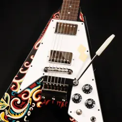 EPIPHONE INSPIRED BY GIBSON CUSTOM JIMI HENDRIX LOVE DROPS FLYING V EBONY *ME261
