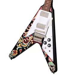EPIPHONE INSPIRED BY GIBSON CUSTOM JIMI HENDRIX LOVE DROPS FLYING V EBONY *KV91