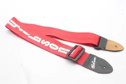VINTAGE GIBSON ORIGINAL LOGO RED GUITAR STRAP