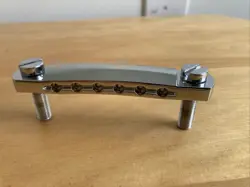GIBSON CHROME STOP TAILPIECE W/ STUDS POST ADVANCED PLATING INC ES 335 LES PAUL 