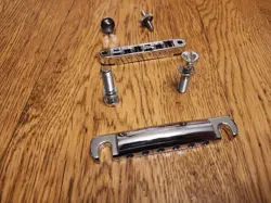 GIBSON USA SG STANDARD TUNE O MATIC BRIDGE TAILPIECE AND STUDS CHROME API 