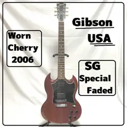 ELECTRIC GUITAR GIBSON SG SPECIAL FADED WORN CHERRY 2006 USA MADE S/N 025860685