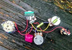SOLDERLESS GIBSON RIPPER CUSTOM WIRING HARNESS 5/W SWITCH BOURNS POTS ERO CAPS 