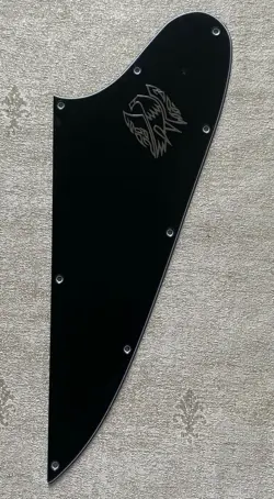 3PLY BLACK GUITAR PICKGUARD SILVER LOGO FOR GIBSON FIREBIRD GUITAR SLINGER PARTS