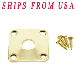 KAISH METAL CURVED BOTTOM JACK PLATE SQUARE JACKPLATE GOLD FIT GIBSON LES PAUL