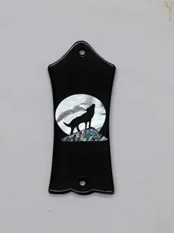 TRUSS ROD COVER WITH WOLF SILHOUETTE INLAY 02 WILL FIT GIBSON