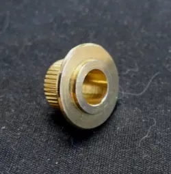 VINTAGE 1970'S GIBSON LARGE FLANGE KLUSON TUNER FERRULE BUSHING GOLD PLATED