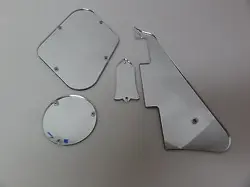 CHROME MIRROR GIBSON LES PAUL PICKGUARD, CAVITY COVERS, AND TRUSS ROD COVER SET