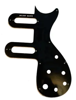 SINGLE PLY BLACK PICKGUARD FOR '63-'66 GIBSON MELODY MAKER D W/DECAL OPTION 1
