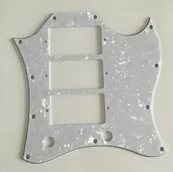 GUITAR PICKGUARD FOR GIBSON US SG STANDARD 3 PICKUP STYLE,4 PLY WHITE PEARL