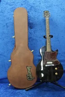 GIBSON LES PAUL JUNIOR EBONY SOLID BODY ELECTRIC GUITAR NECK AND BODY MAHOGANY