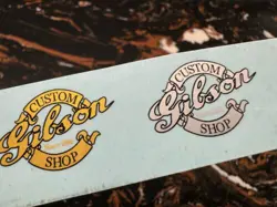 3PCS GIBSON CUSTOM SHOP GUITAR BASS WATERSLIDE TRANSFER HEADSTOCK STICKER DECALS