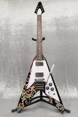 EPIPHONE INSPIRED BY GIBSON CUSTOM JIMI HENDRIX  LOVE DROPS  FLYING V EBONY  S