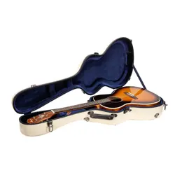 CROSSROCK FIBERGLASS UNIVERSAL ACOUSTIC GUITAR CASE FOR14-FRET GIBSON L-00-IVORY