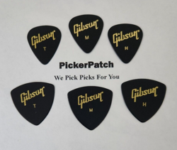 GIBSON BLACK 351 - 346 GUITAR PICKS  6 PICKS  #32