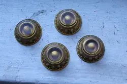 ORIGINAL 1950'S GIBSON GOLD BELL KNOBS SET OF 4 LES PAUL 335 345