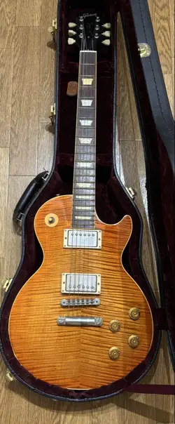 GIBSON LES PAUL CLASS5 ORANGE FLAME MAPLE ELECTRIC GUITAR