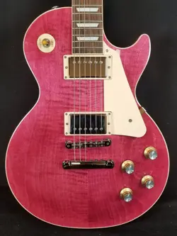 GIBSON LES PAUL STANDARD 60S ELECTRIC GUITAR FIGURED TOP TRANSLUCENT FUCHSIA  W/