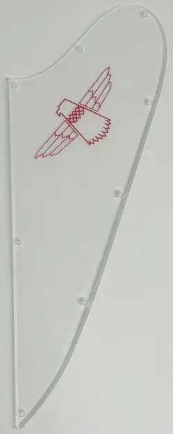 1 PLY CLEAR TRANSPARENT PICKGUARD FIT GIBSON THUNDERBIRD BASS STYLE GUITAR PARTS