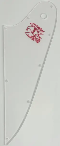 1 PLY TRANSPARENT PICKGUARD FOR GIBSON FIREBIRD STYLE RED LOGO GUITAR PARTS