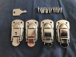 GUITAR/INSTRUMENT CASE LATCH/LATCHES-NICKEL-FOR GIBSON &MORE USA BRANDS-SET O 4