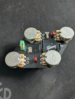 GIBSON LES PAUL PCB WIRING HARNESS SOLDERLESS VOLUME TONE POTS CIRCUITBOARD GIFT