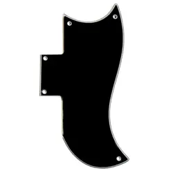 ALLPARTS PG-9801-033 SMALL PICKGUARD FOR GIBSON SG - BLACK 3-PLY (B/W/B) .090