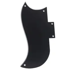 LEFT HANDED GIBSON SG HALF-FACE PICKGUARD SCRATCH PLATE – BLACK