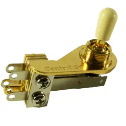 CENTRALAB® 3 WAY RIGHT ANGLE TOGGLE SWITCH GOLD  FITS GIBSON SG, FLYING V, 335
