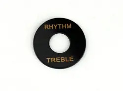 TOGGLE SWITCH WASHER RHYTHM / TREBLE RING BLACK/GOLD  FOR GIBSON LES PAUL, SG