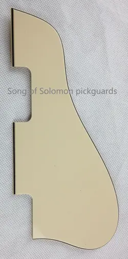 NO SCREW HOLE FOR GIBSON ES330 JAZZ ARCHTOP GUITAR PICKGUARD, VINTAGE YELLOW