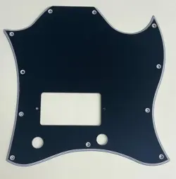 5 PLY BLACK PICKGUARD FIT GIBSON SG STANDARD SINGLE HUMBUCKER GUITAR PARTS