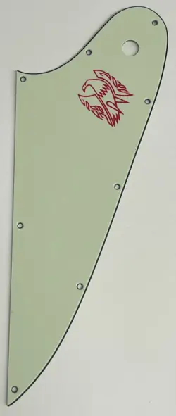 3 PLY VINTAGE GREEN PICKGUARD FOR GIBSON FIREBIRD STYLE RED LOGO GUITAR PARTS