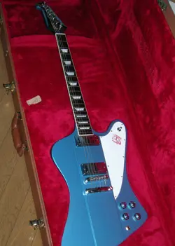 ELECTRIC GUITAR GIBSON FIREBIRD V 2017 PELHAM BLUE MADE IN USA + ACCESSORIES