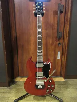 GIBSON 1962 LES PAUL SG STANDARD W EBONY BLOCK CHERRY RED