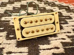 VINTAGE 1980 GIBSON T-TOP DOUBLE WHITE DIRTY FINGERS HUMBUCKER PICKUP (SHAW) CMT