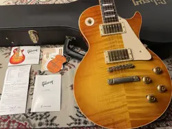 GIBSON CUSTOM SHOP HISTORIC COLLECTION 1958 LES PAUL STANDARD FIGURED SAFE DELIV