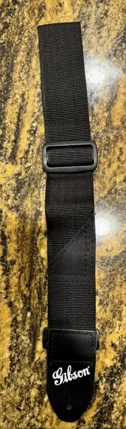 GIBSON BLACK NYLON GUITAR STRAP / LP SG STANDARD MODEL