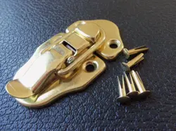 DRAW LATCH SMALLER BRASS GUITAR/INSTRUMENT CASE GIBSON FENDER W/ RIVETS USA MADE