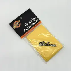 GIBSON GUITAR POLISHING CLOTH YELLOW ACCESSORY COTTON GEAR INSTRUMENT CLEANING