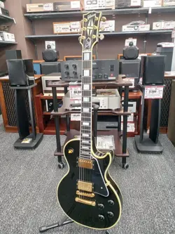 GIBSON 1957 LES PAUL CUSTOM BLACK BEAUTY GOLD HARDWARE USA SOLID ELECTRIC GUITAR